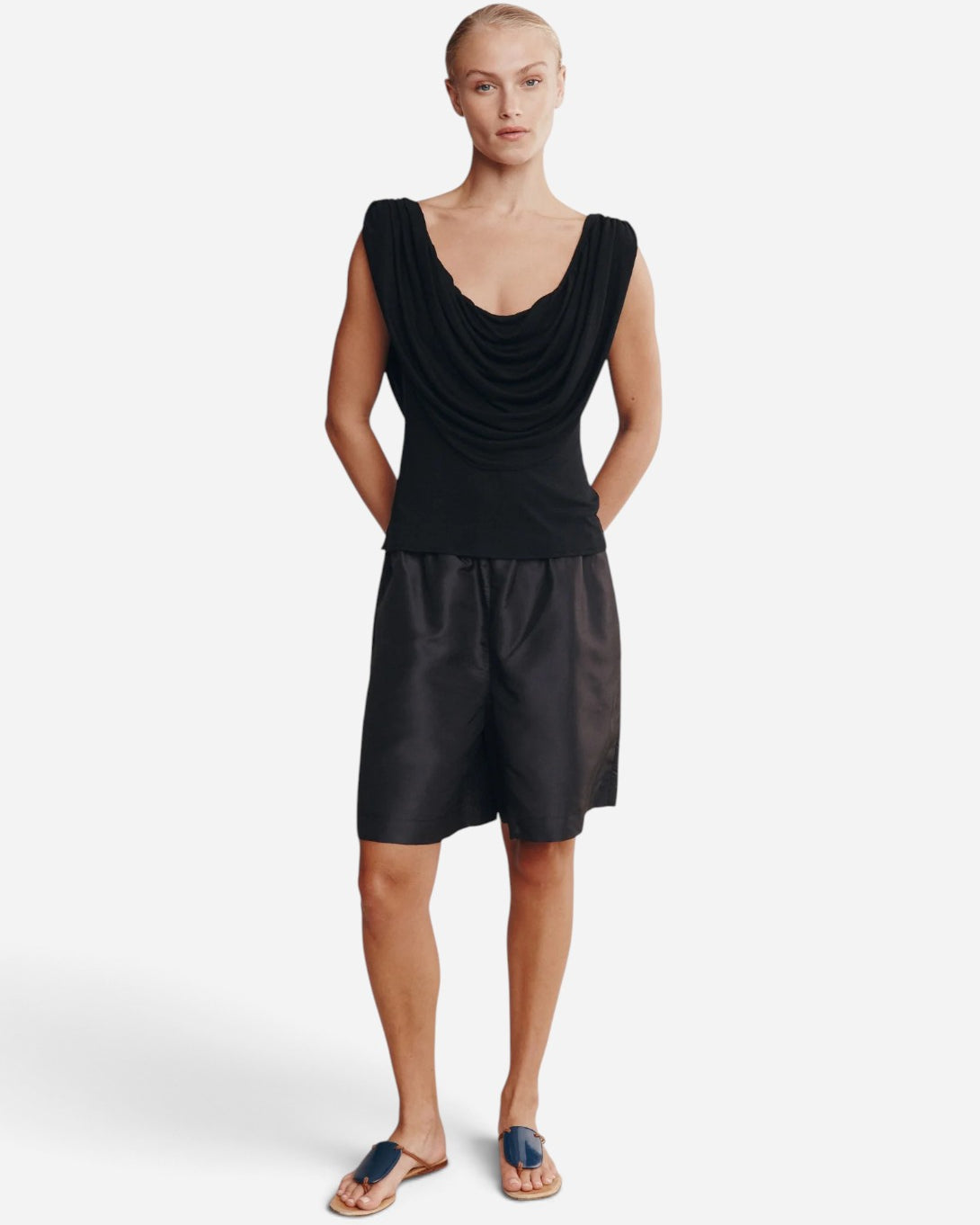 Black Wini Top Womens Black Blouse Marle Clothing