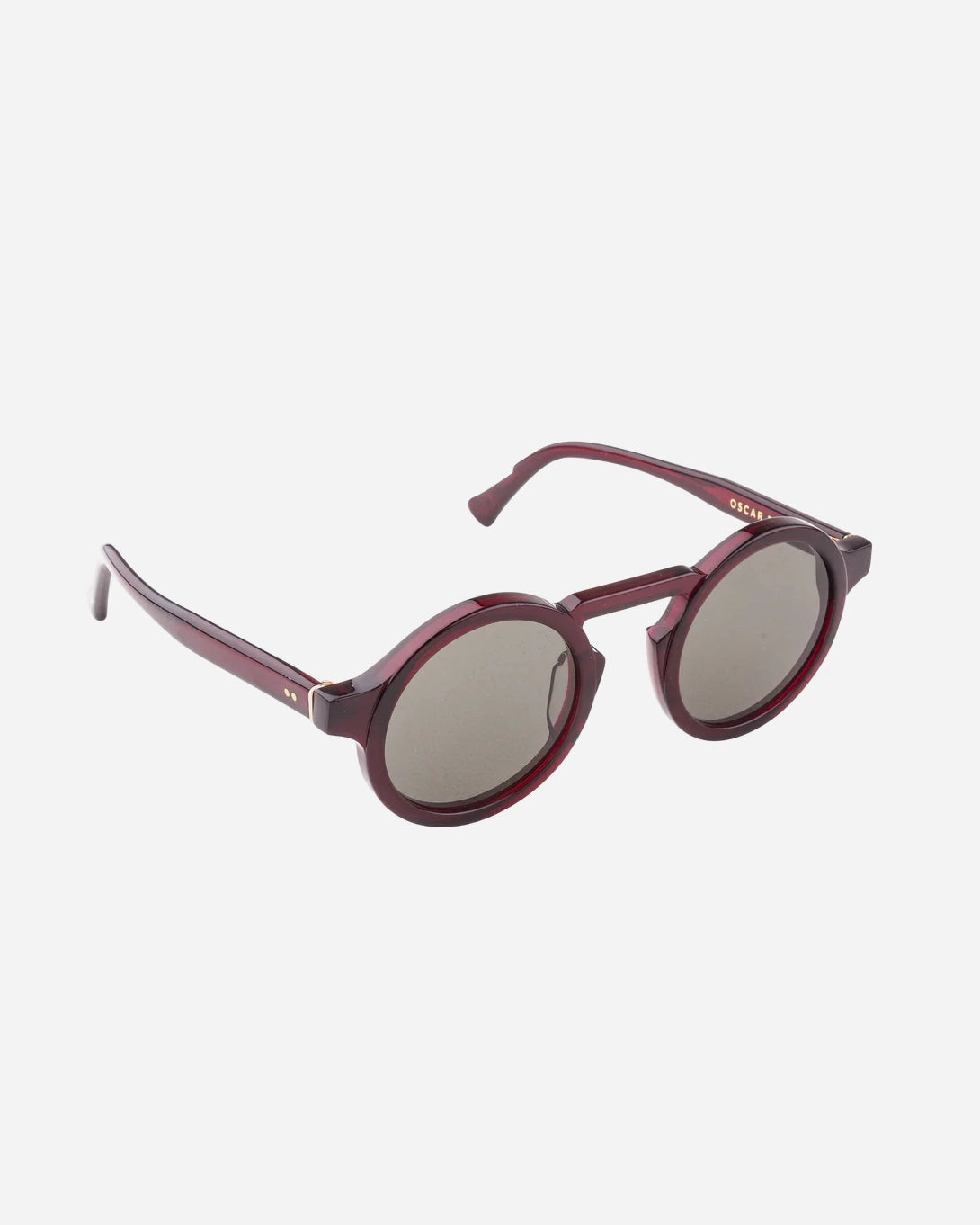 Claret Panda Oscar Dean Round Frame Sunglasses