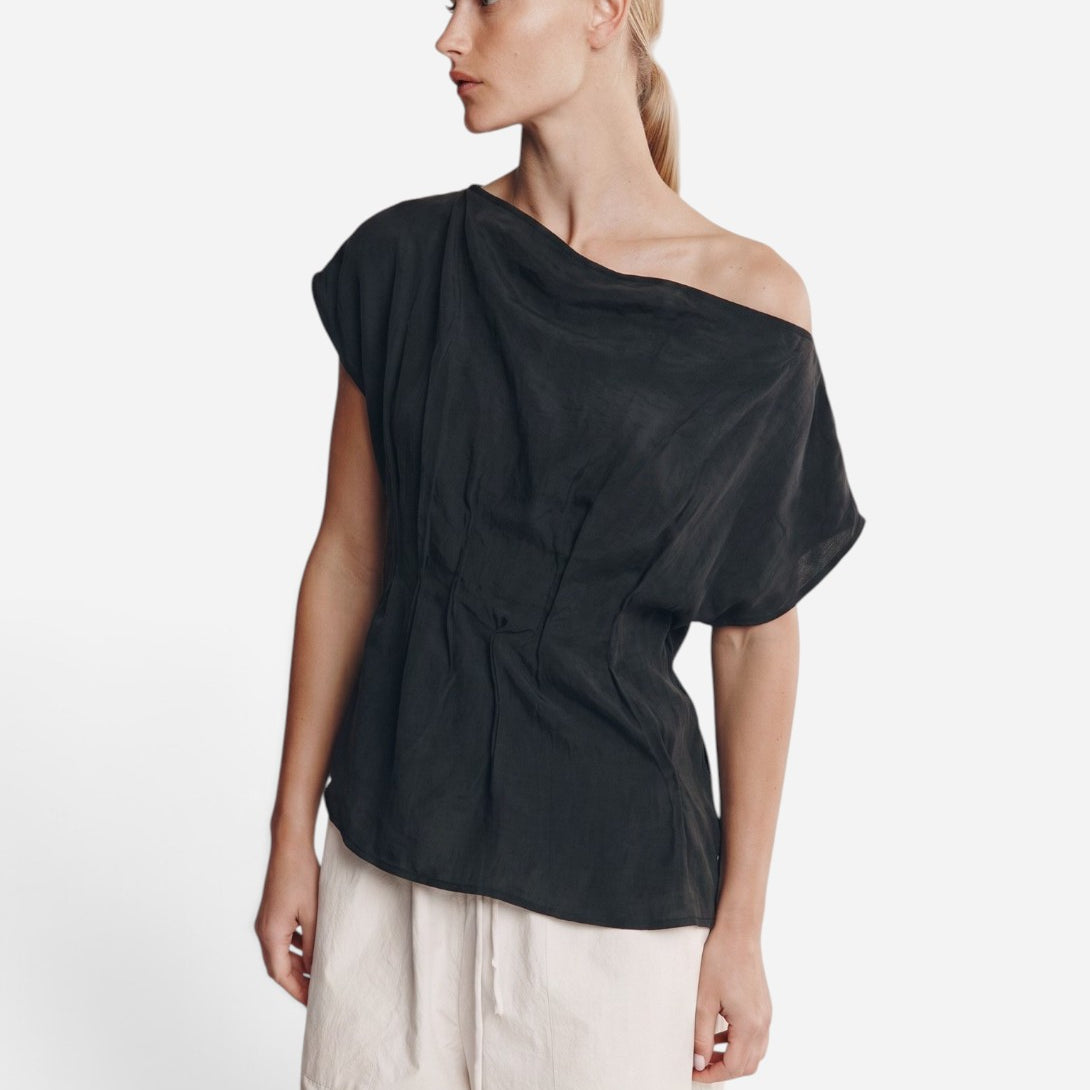 Black Gaia Top Womens Tencel Top Marle