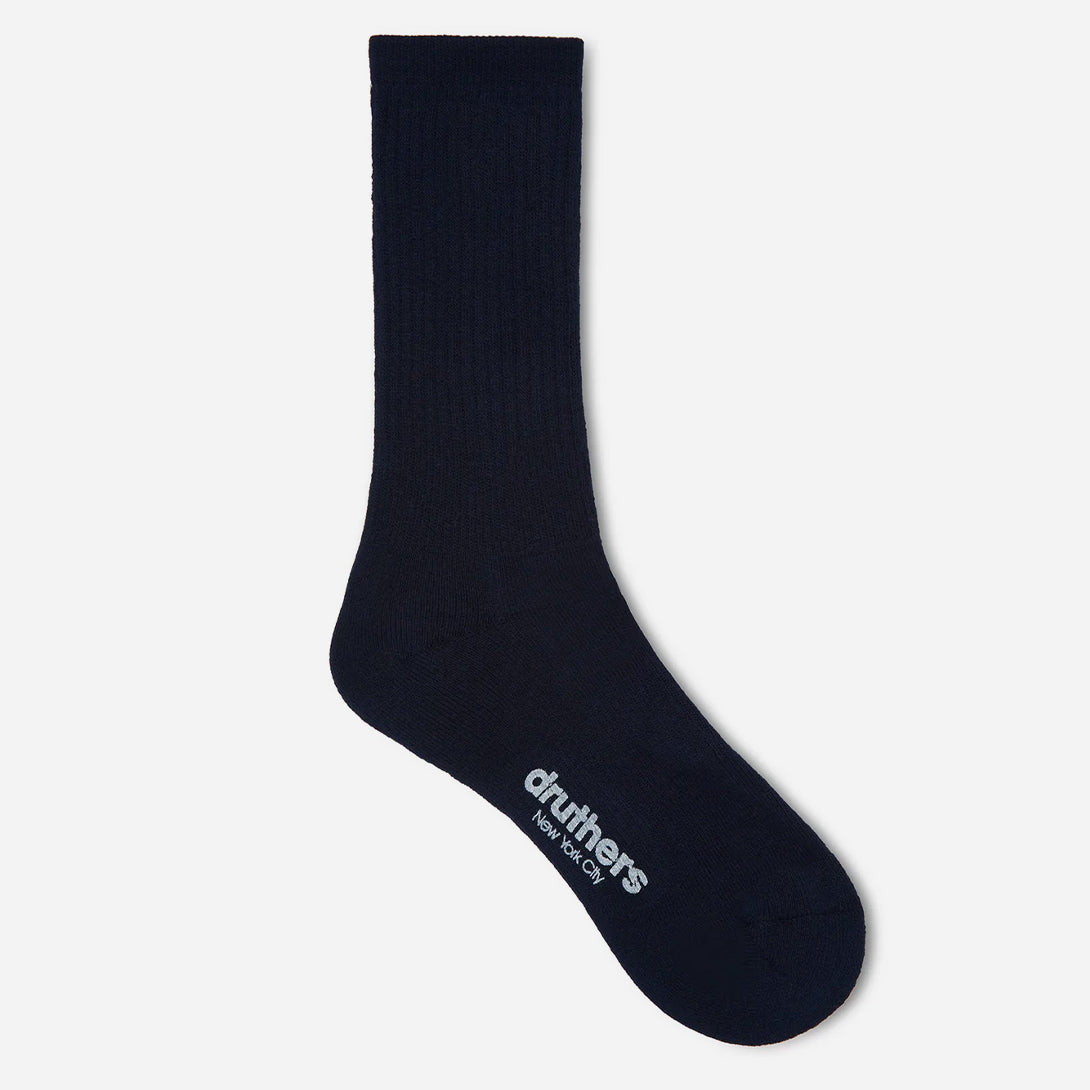 Navy Everyday Organic Cotton Crew Sock Druthers Socks