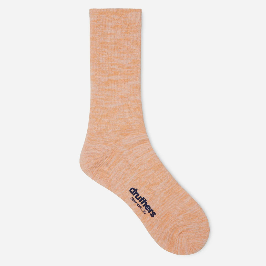 Peach Melange Everyday Organic Cotton Crew Sock Druthers Socks