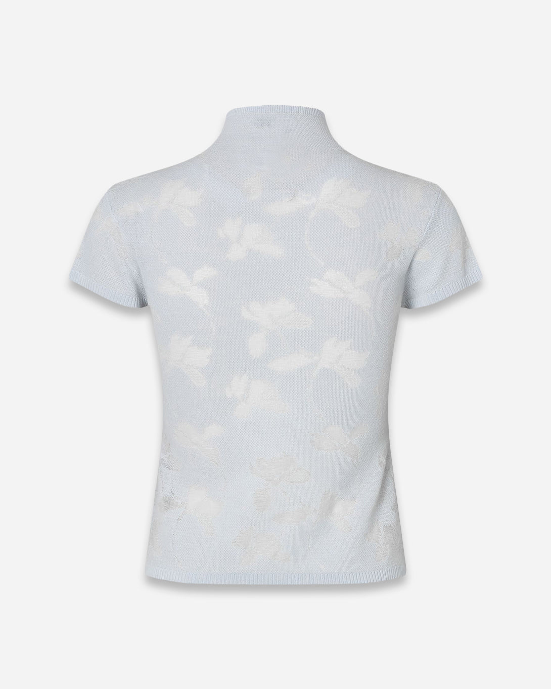 Illusion Blue Samarine T Shirt Womens High Neck Short Sleeve Samsoe Samsoe Shirt