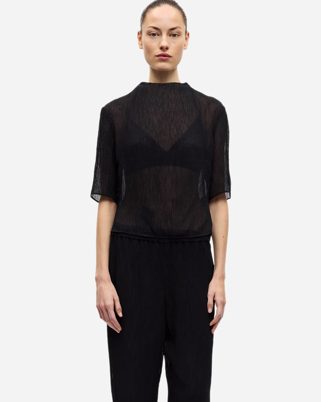 Black Samiller Top Womens Samsoe Samsoe Lightweight Top Black