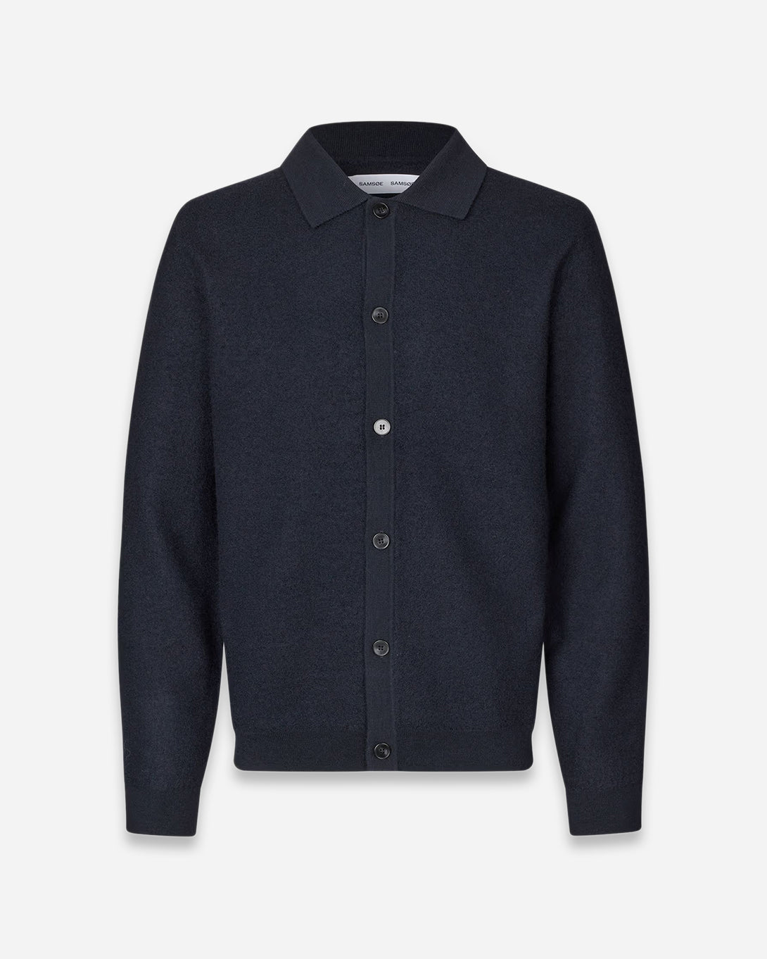 Salute Sarichard Cardigan mens Navy Cardigan Knit Long Sleeve Samsoe Samsoe