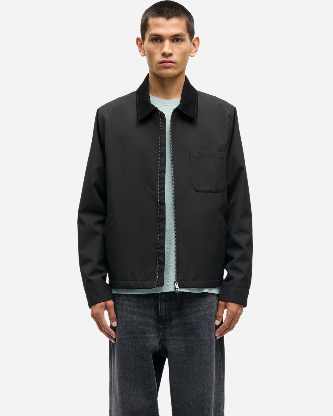 Black Sarobin P Jacket Mens Samsoe Samsoe Jacket