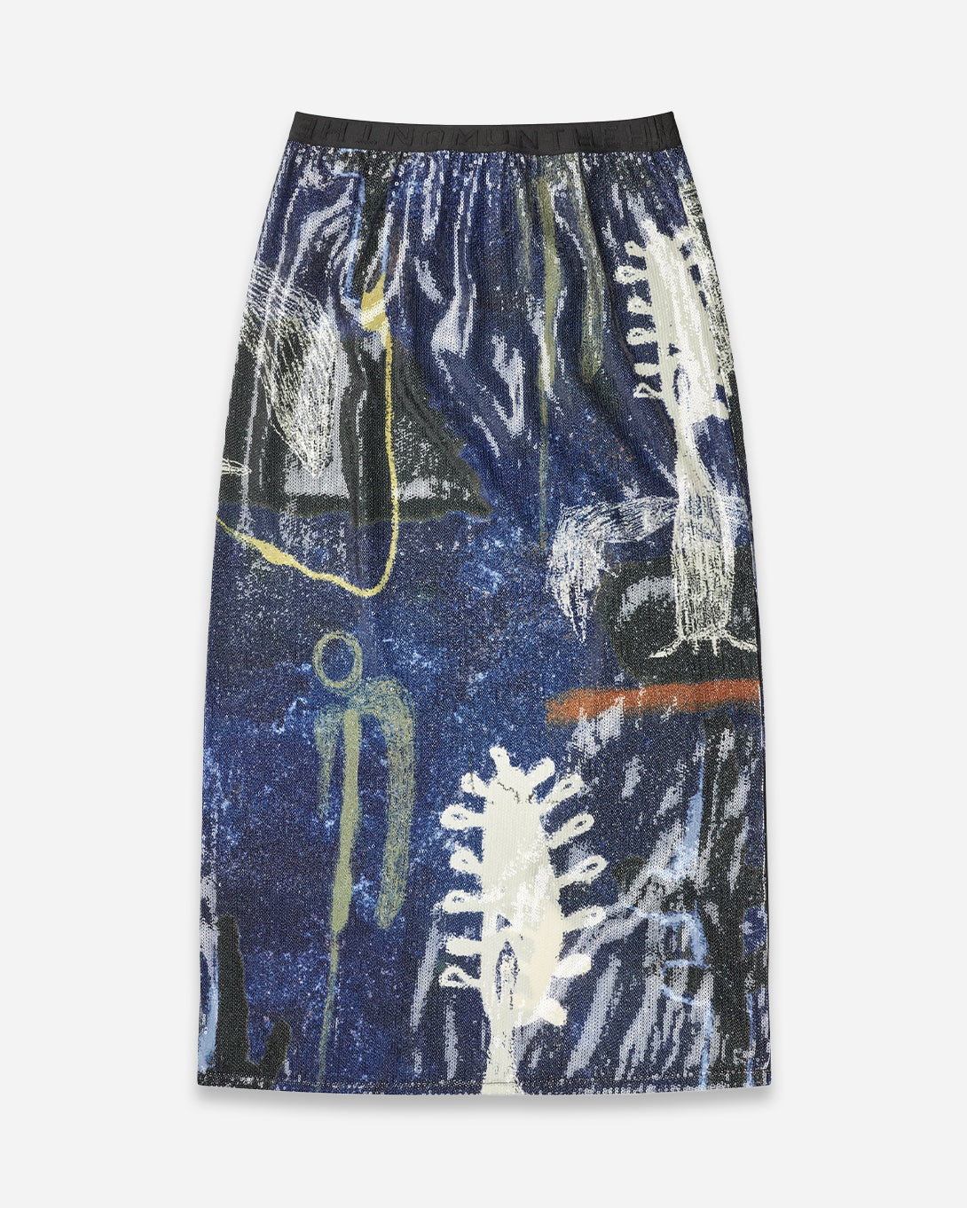Navy Lebane Womens Munthe Skirt Floral Printed Polyester Skirt