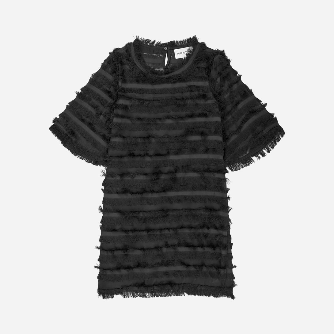 Black Levonda Womens Munthe Long Dress Recycled Polyester Dress