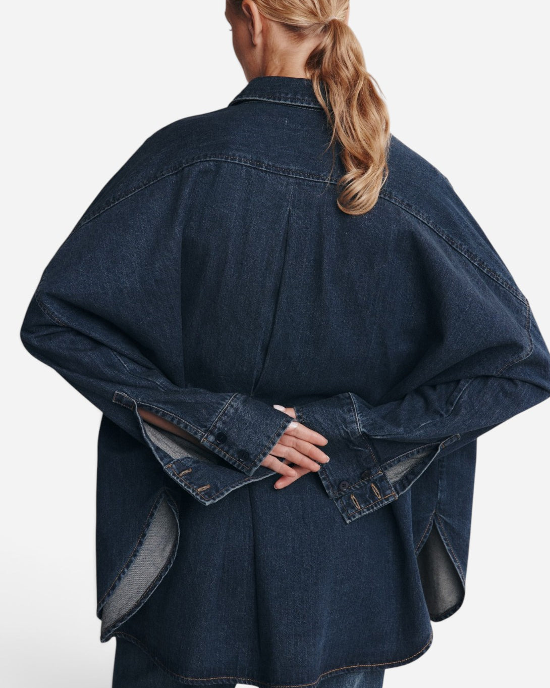 Dark Wash 01 Jordy Shirt Womens Oversized Denim Shirt Marle Clothing