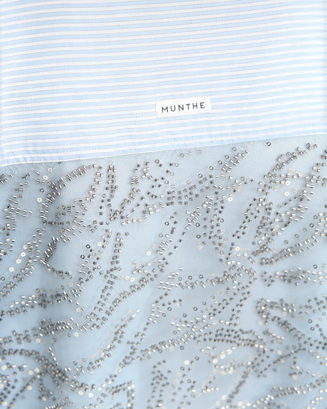 Sripe Blue Vontario Womens Woven Collared Shirt Munthe Clothing