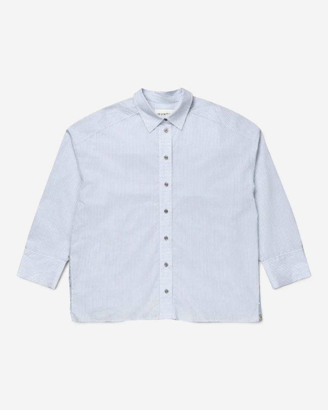 Sripe Blue Vontario Womens Woven Collared Shirt Munthe Clothing