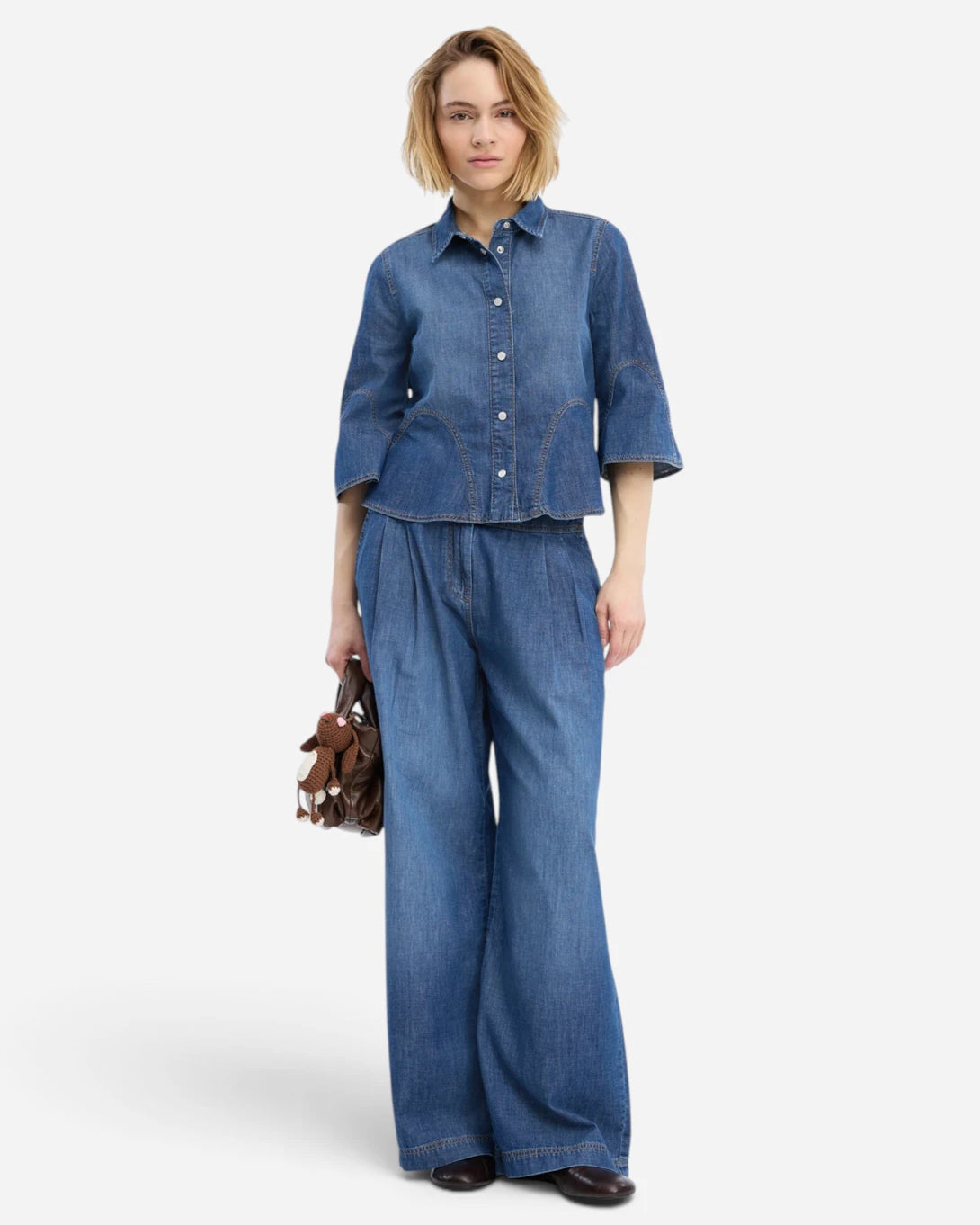 Blue Vunna Womens Woven Denim Shirt Munthe Clothing