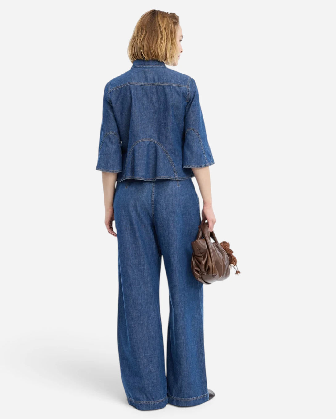 Blue Vunna Womens Woven Denim Shirt Munthe Clothing