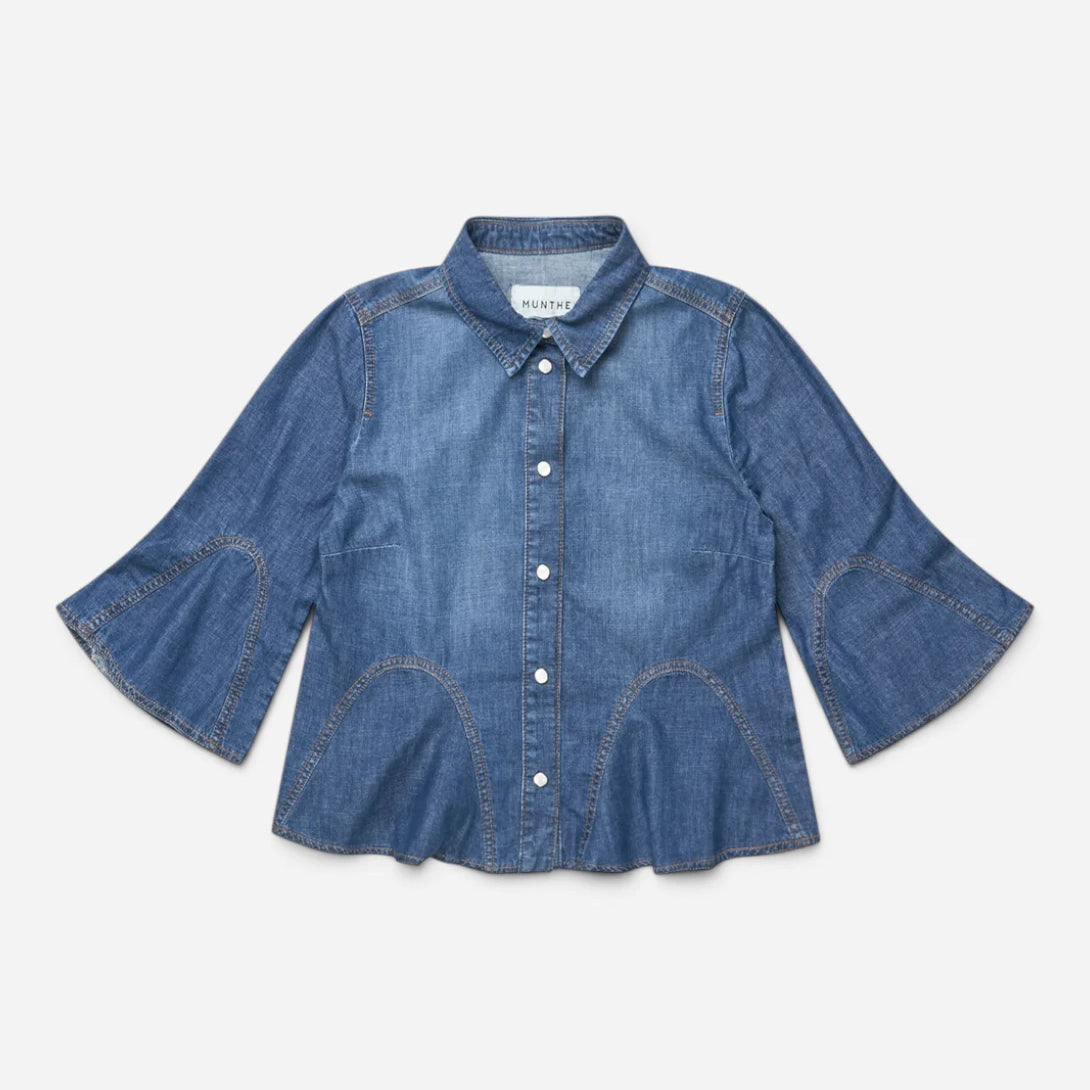 Blue Vunna Womens Woven Denim Shirt Munthe Clothing