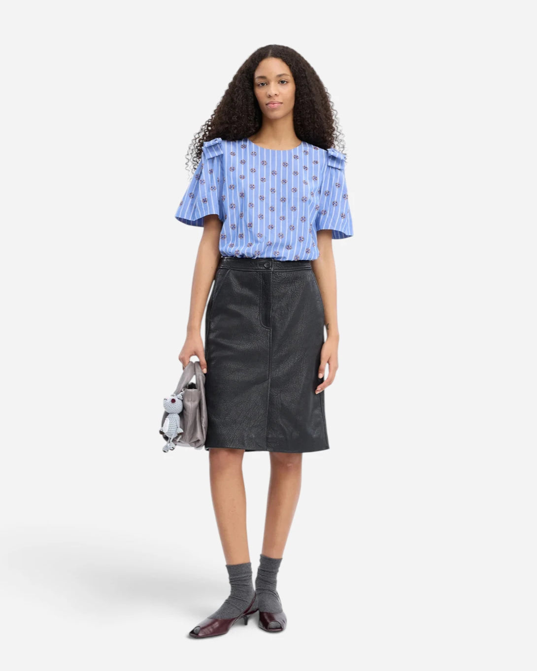Blue Vapouri Womens Pattern Blouse Munthe Clothing