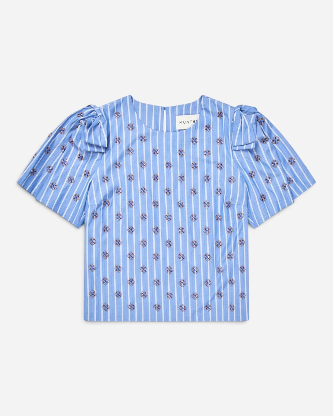 Blue Vapouri Womens Pattern Blouse Munthe Clothing