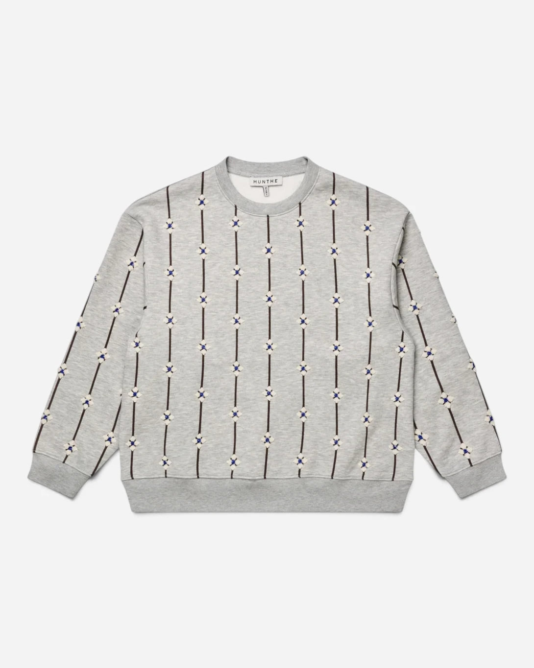 Light Grey Vesicle Womens Pullover Pattern Print Sweatshirt Munthe Clothing