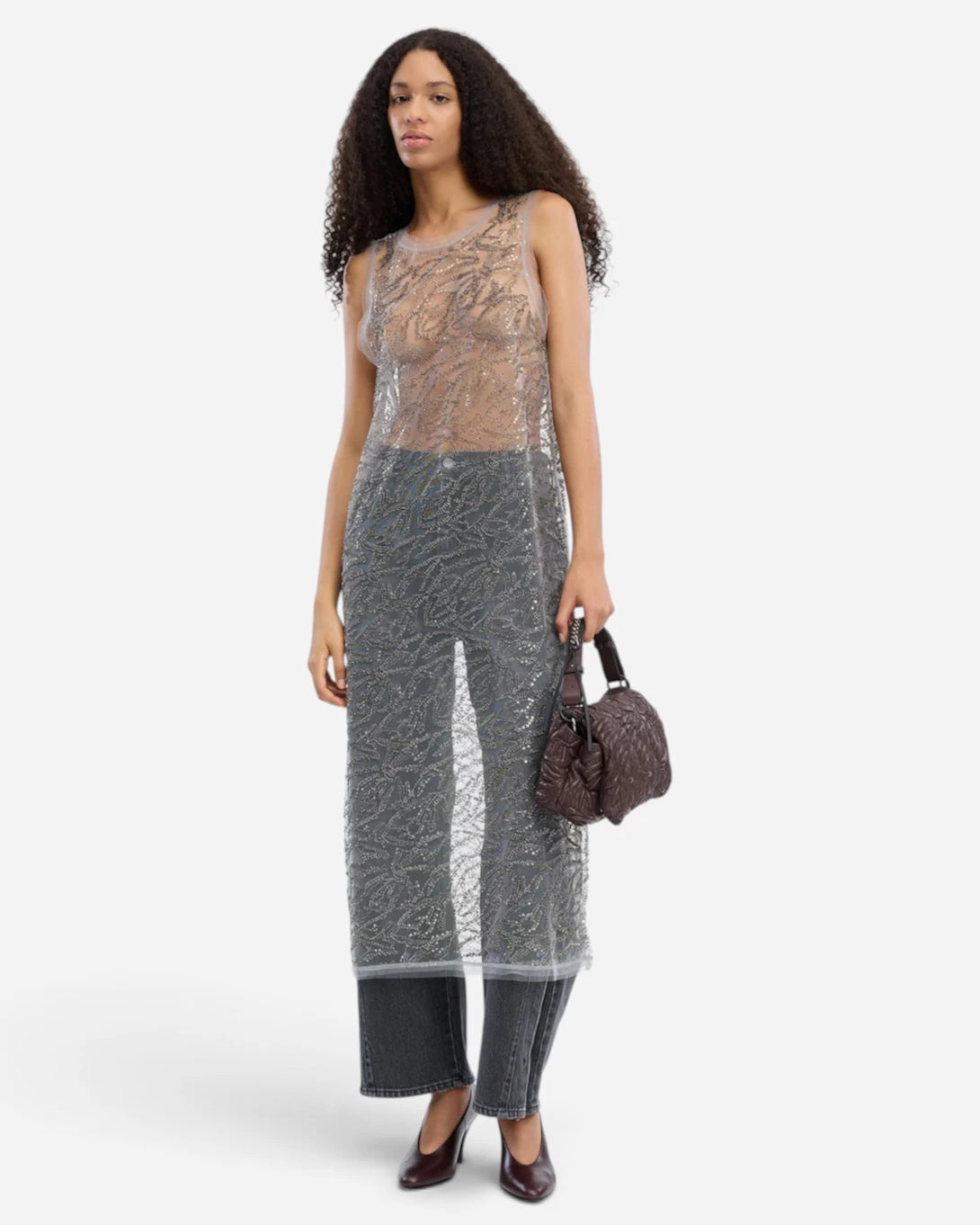 Gun Metal Varika Munthe Womens Slip Dress