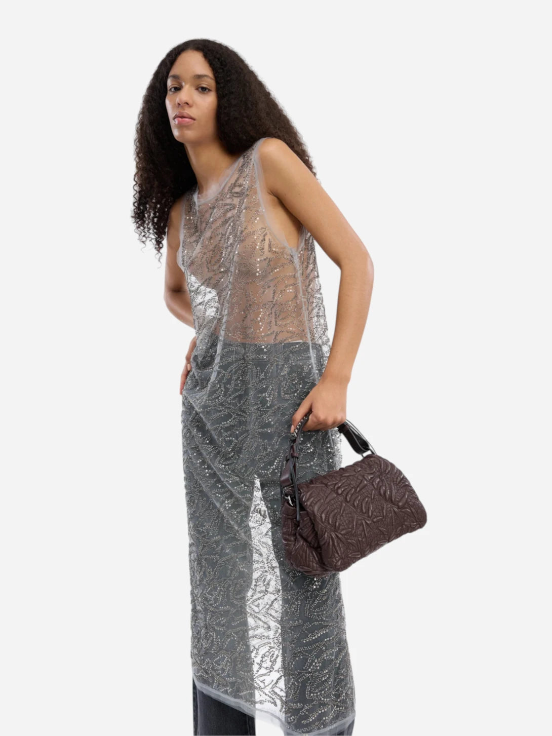 Gun Metal Varika Munthe Womens Slip Dress