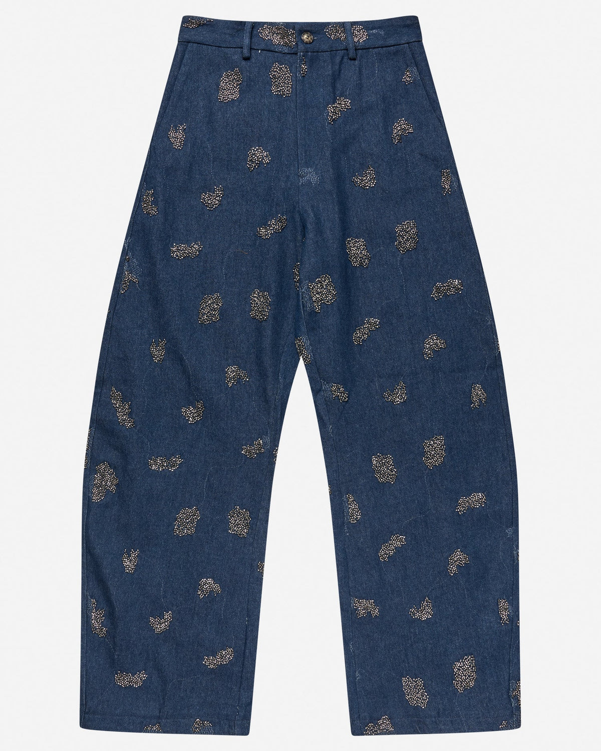 Navy Vasler Womens Graphic Denim Jeans Munthe Clothing