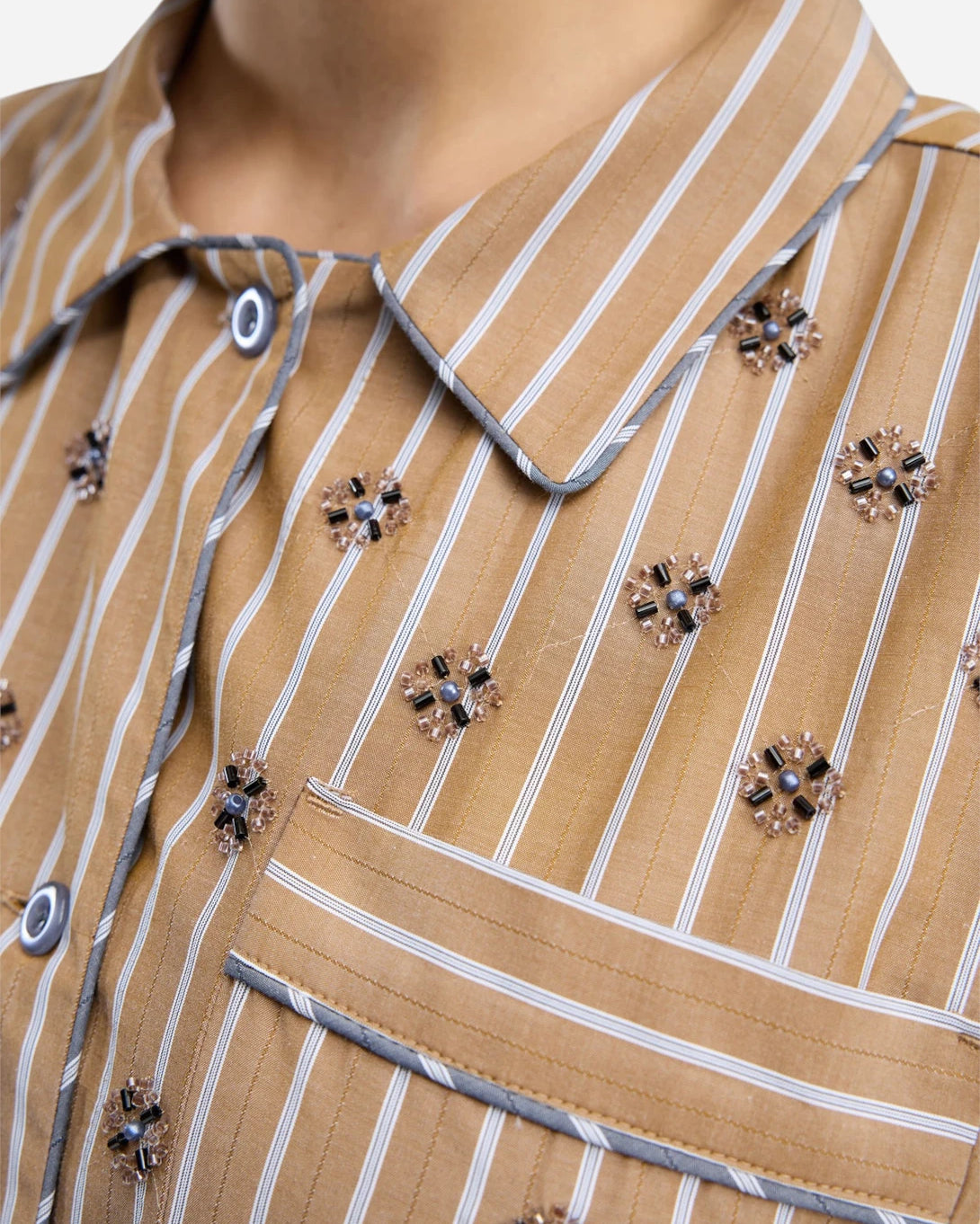 Nature Vintager Womens Pattern Shirt Jacket Collared Munthe Clothing