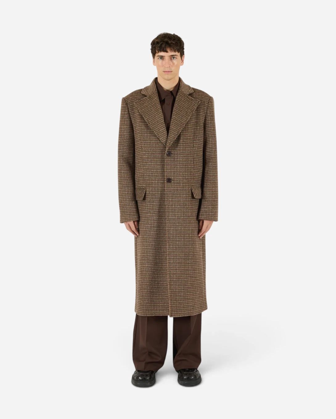 Raindrum Single Breasted Wool Overcoat Mens Oversized Wool Overcoat Krost Clothing