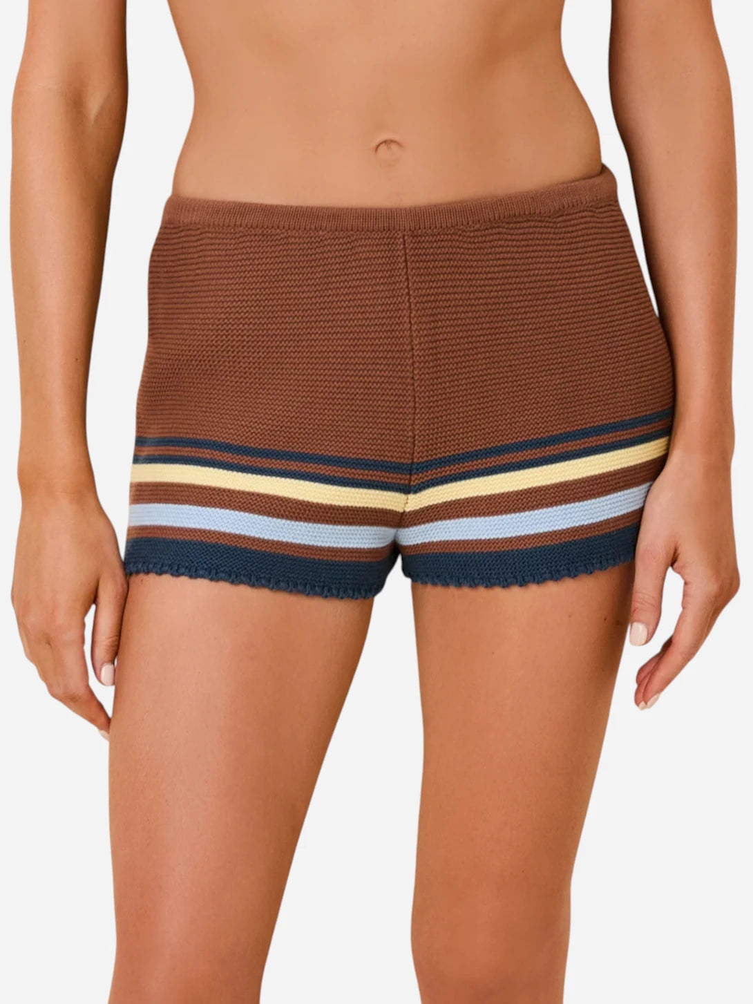 Walnut Wood Copenhagen Stripe The Cleo Short Womens Striped Cotton Shorts Solid And Striped