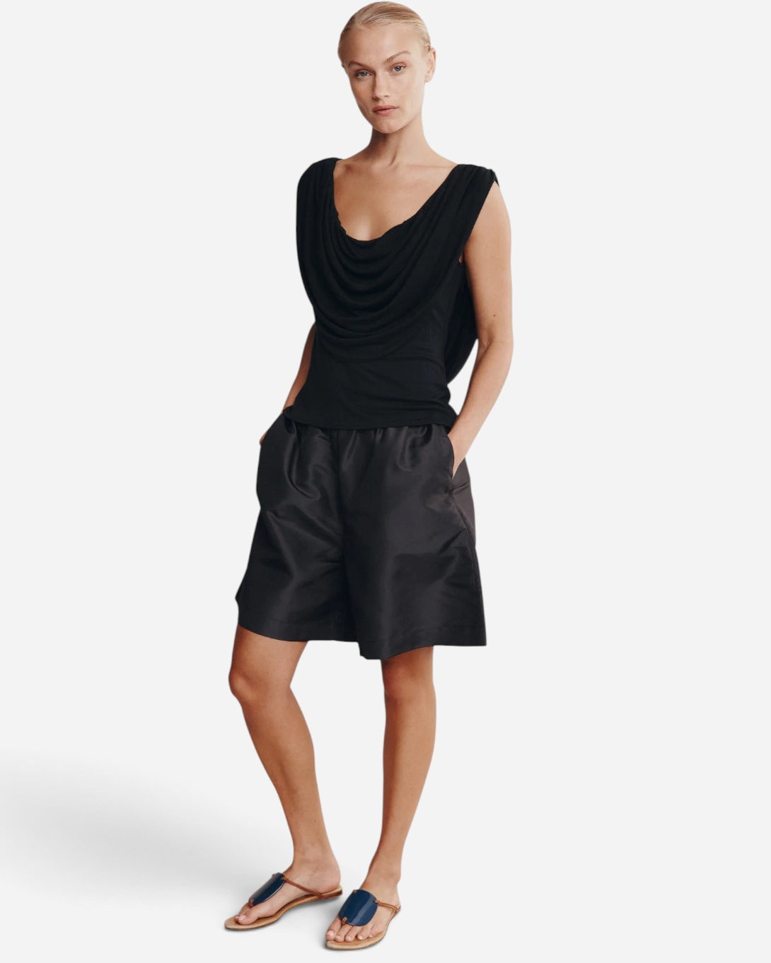 Black Wini Top Womens Black Blouse Marle Clothing
