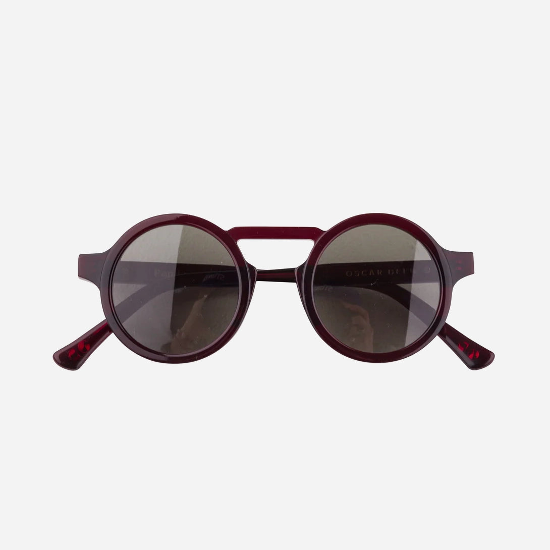Claret Panda Oscar Dean Round Frame Sunglasses