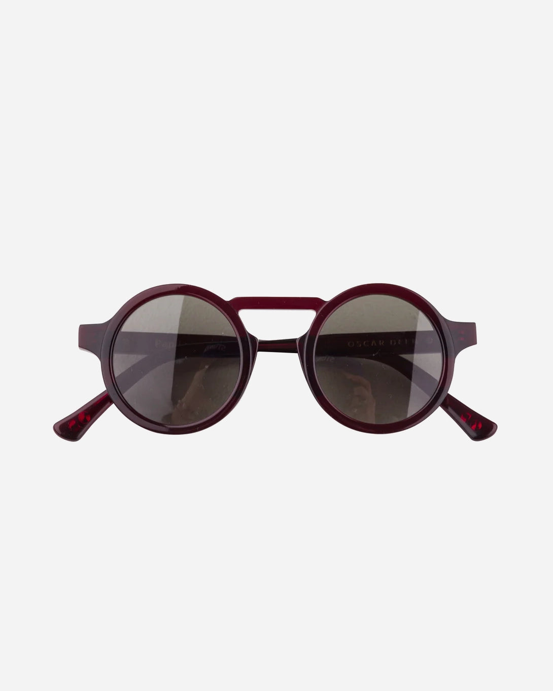 Claret Panda Oscar Dean Round Frame Sunglasses