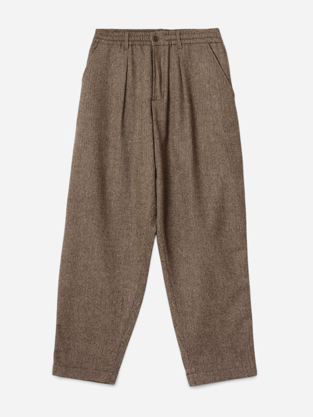 Brown Pleated Track Pant Mens Pleated Trouser Universal Works