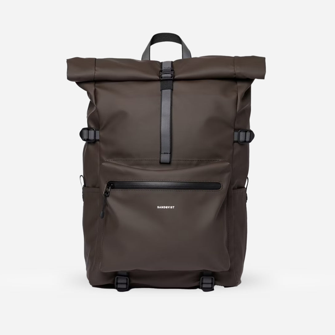 Brown Ruben 2.0 Sandqvist Backpack Rolltop Bag
