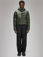 Swamp Lohja Short Puffer Jacket Mens Short Green Puffer Jacket Rains Hooded Outerwear