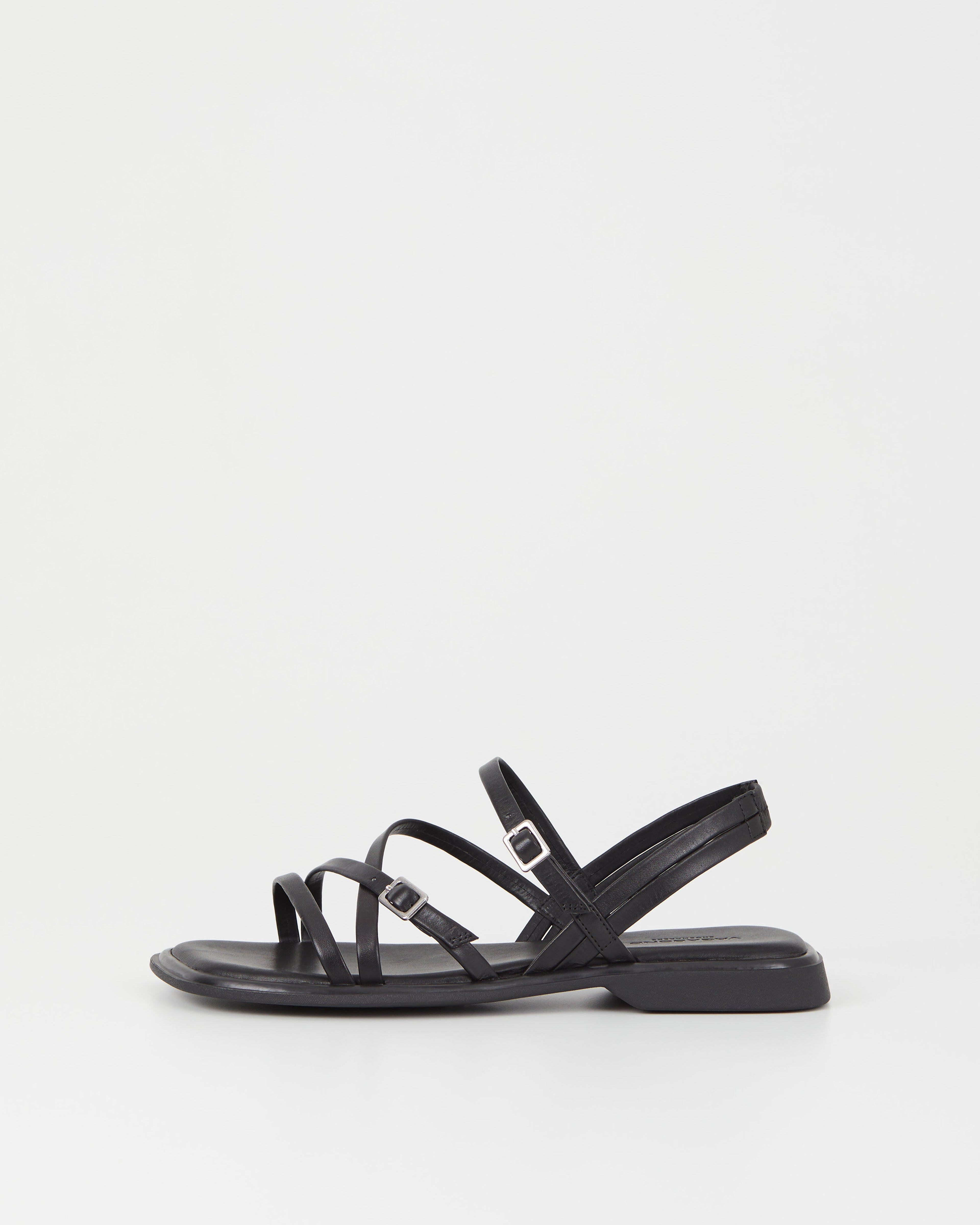 Black Izzy Vagabond Ankle Strap Shoes
