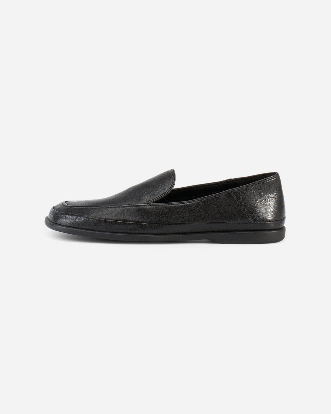 Black Sammie Womens Vagabond Black Leather Slip On Loafers