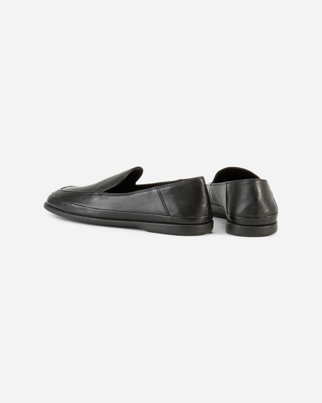 Black Sammie Womens Vagabond Black Leather Slip On Loafers