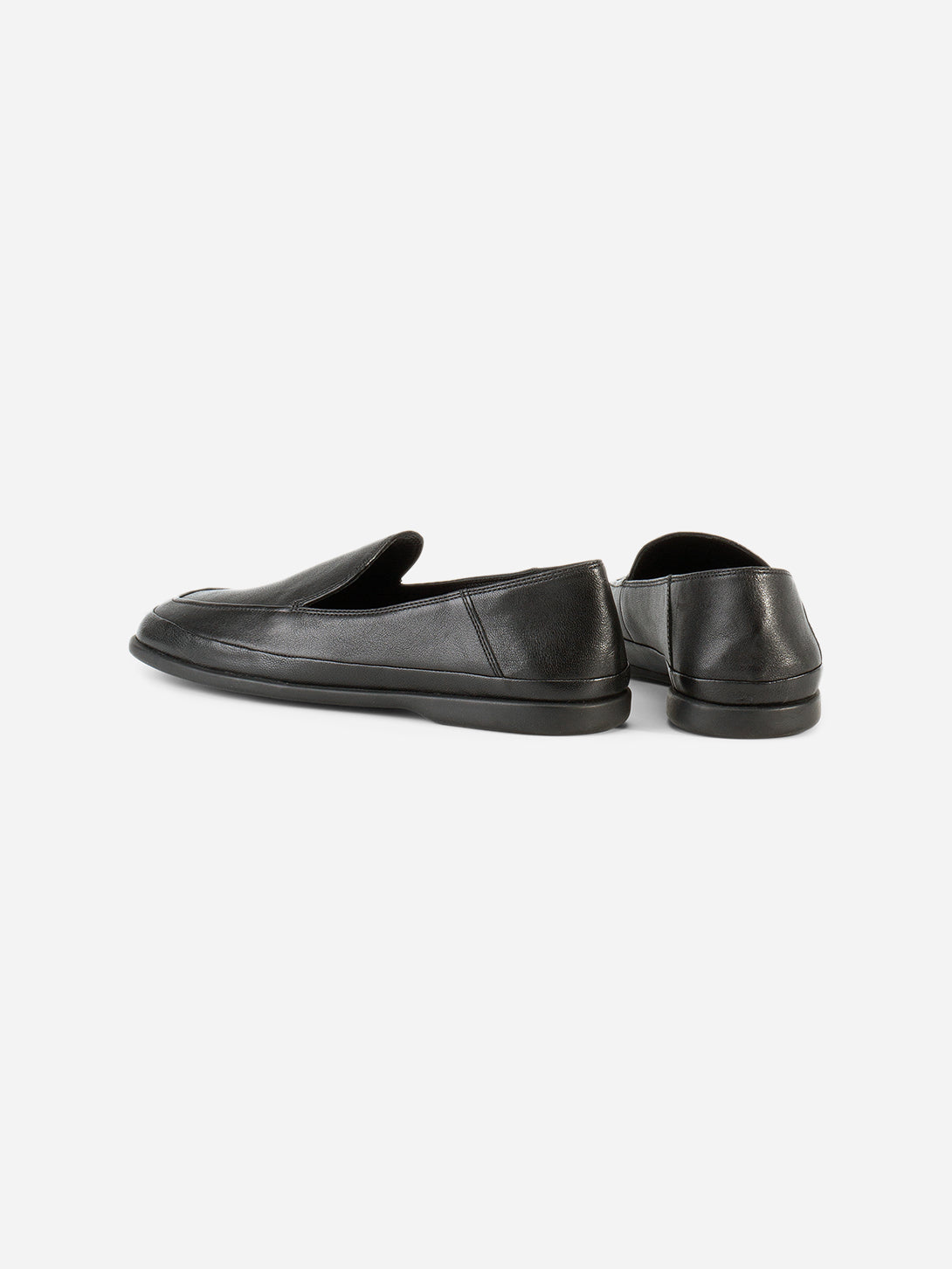 Black Sammie Womens Vagabond Black Leather Slip On Loafers