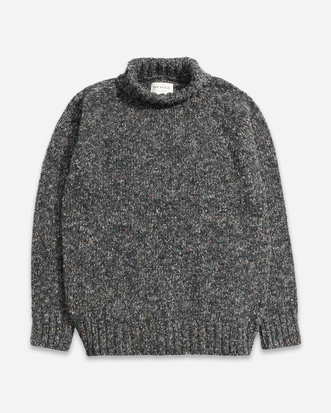 Multi Fleck Bayer Roll Neck Mens High Neck Wool Sweater Pullover Far Afield