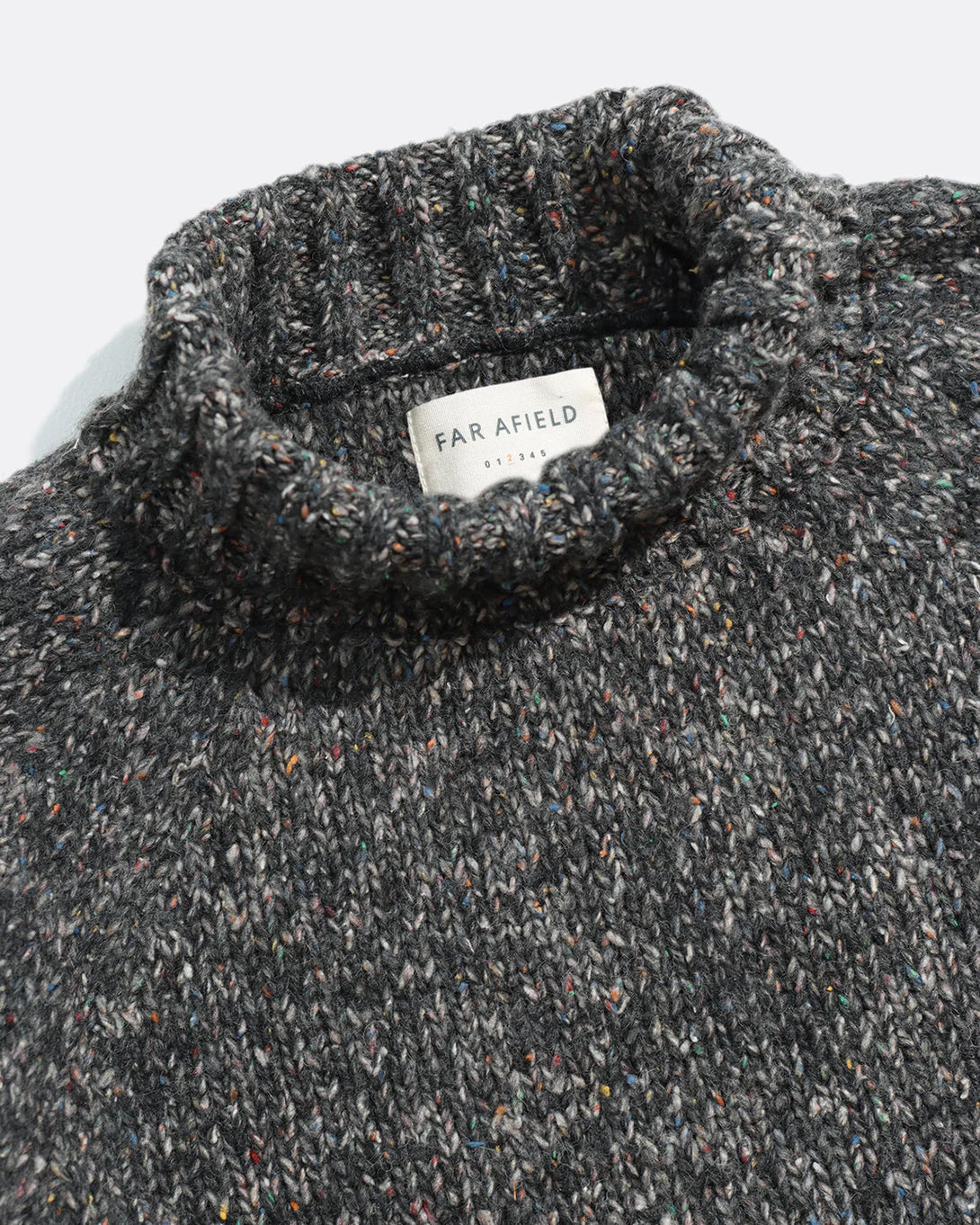 Multi Fleck Bayer Roll Neck Mens High Neck Wool Sweater Pullover Far Afield