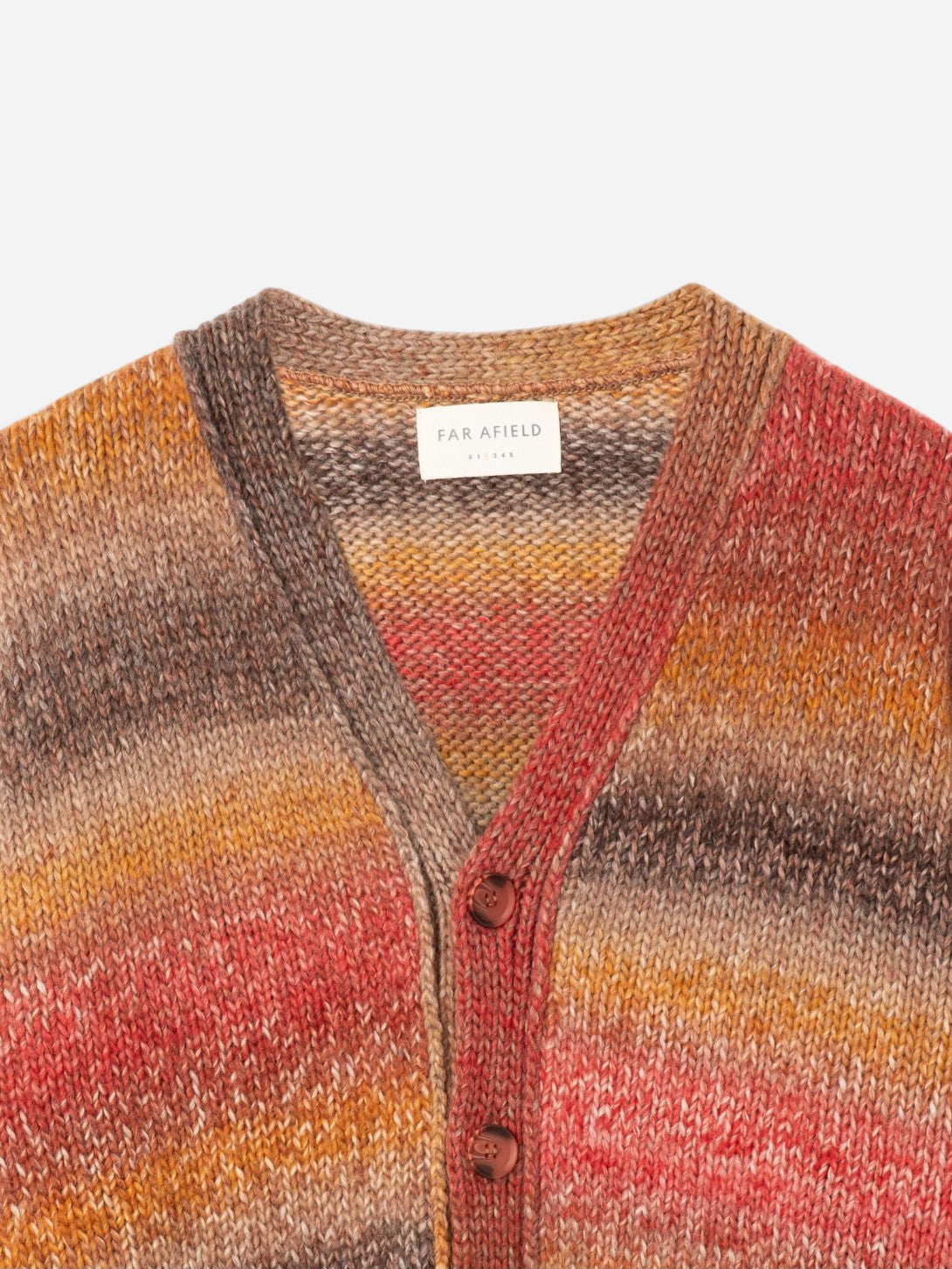 Red/Multi Melange Buckley Cardigan Mens Striped Knit Cardigan Far Afield