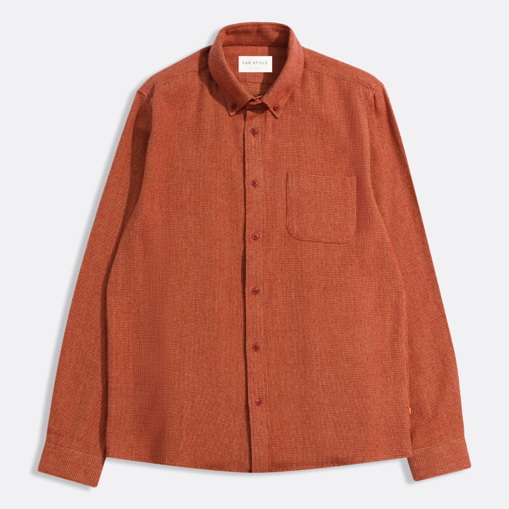 Red/Yellow Mod Button Down Shirt Mens Far Afield Casual Button Down Woven Shirt