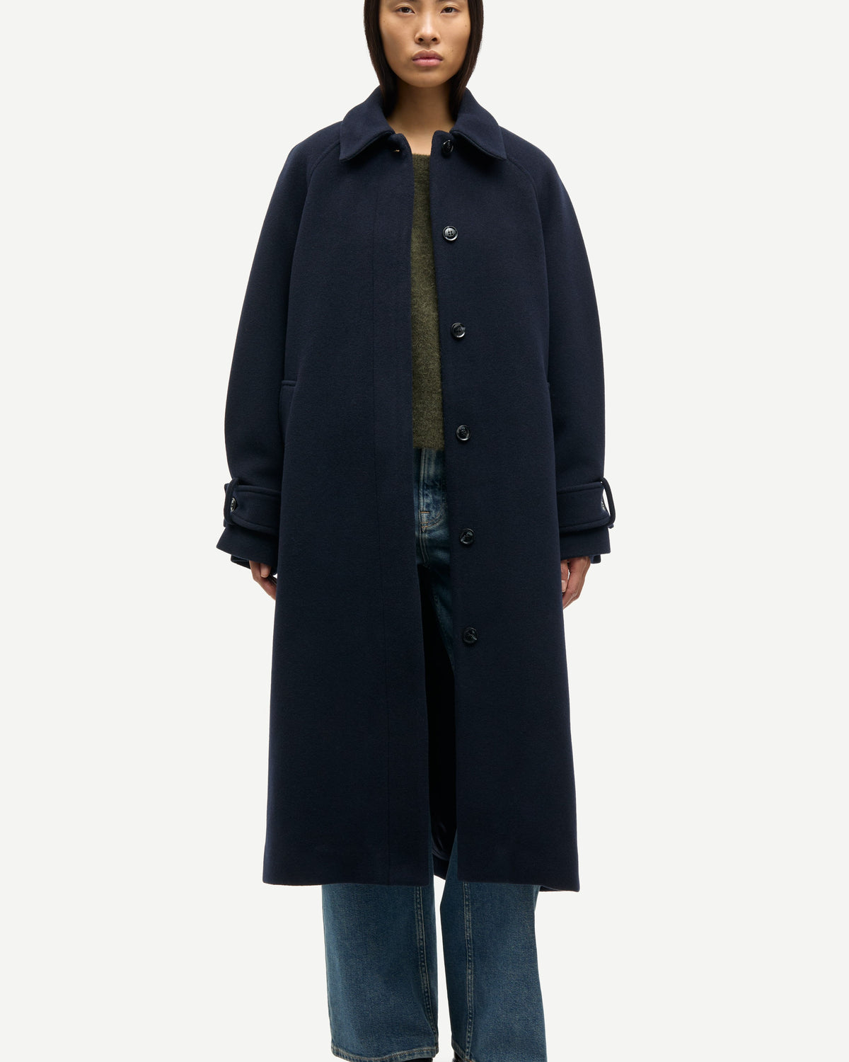 Salute Alma Coat Womens Heavy Wool Overcoat Samsoe Samsoe