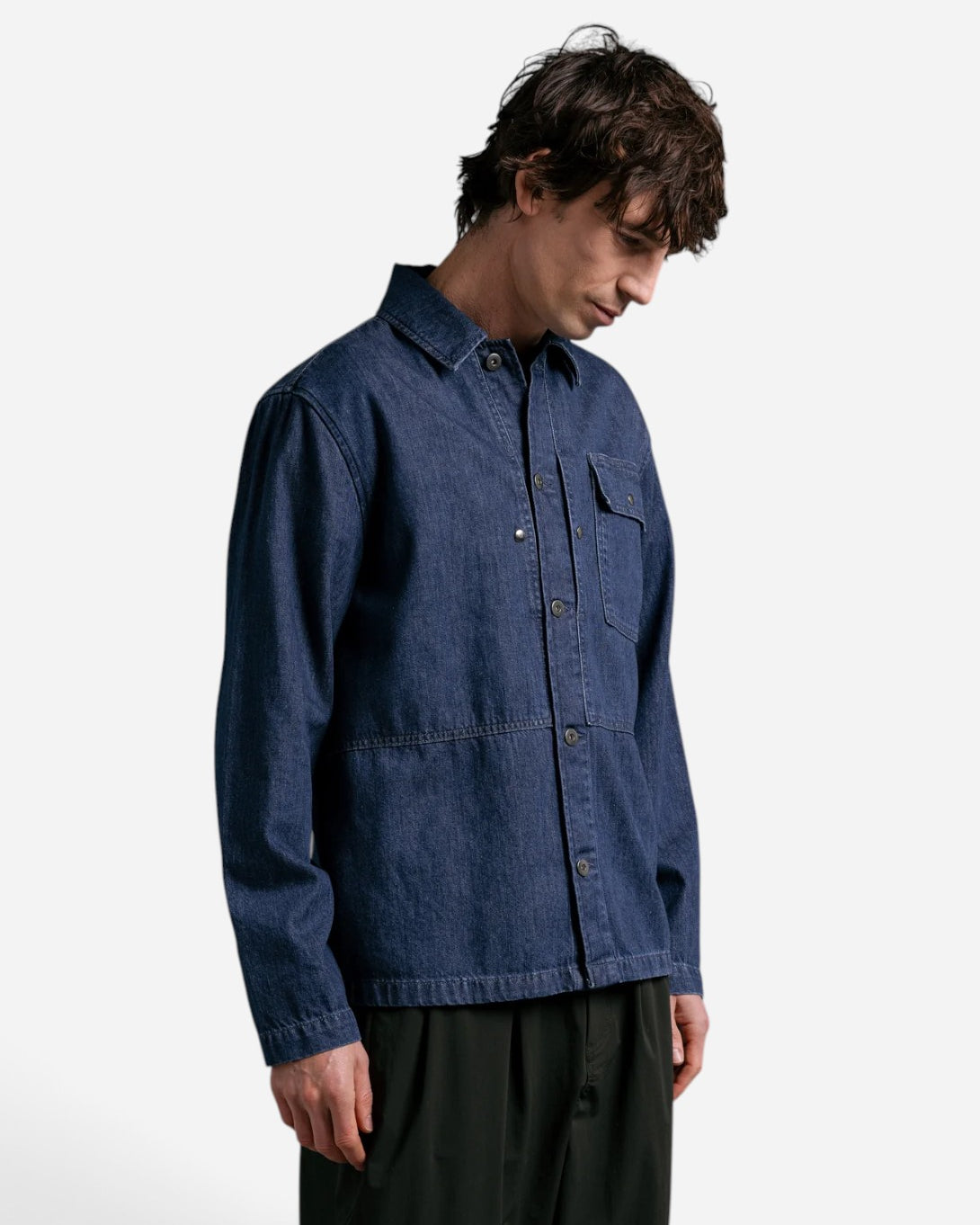 Denim Barra Overshirt Mens Denim Shirt Kestin