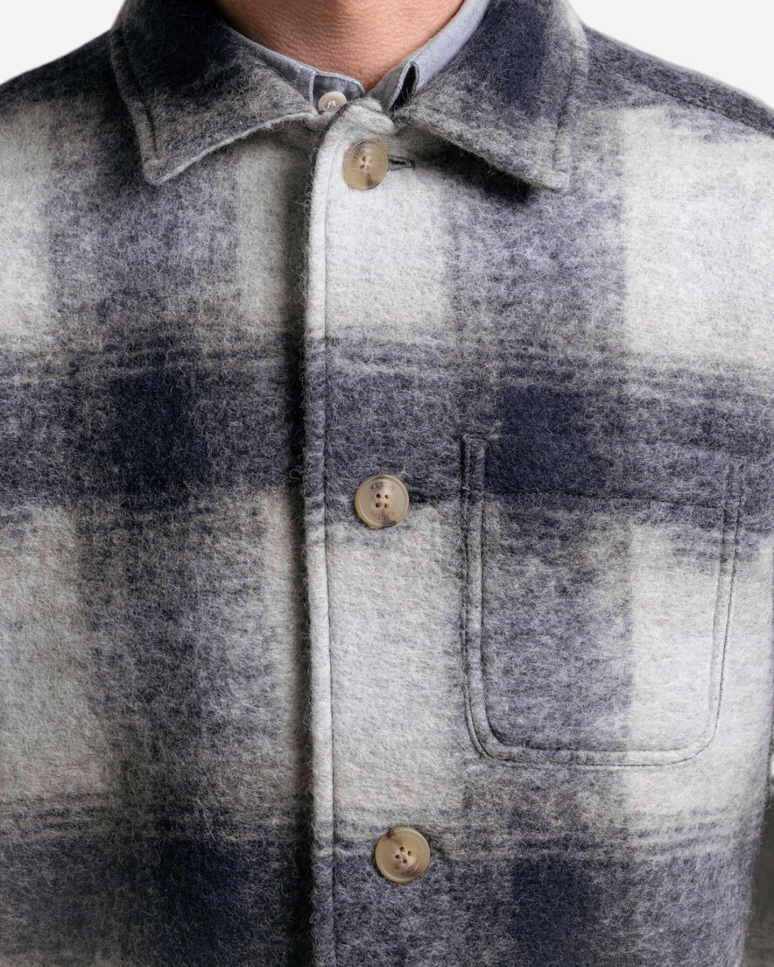 Navy Ormiston Jacket Mens Kestin Flannel Jacket