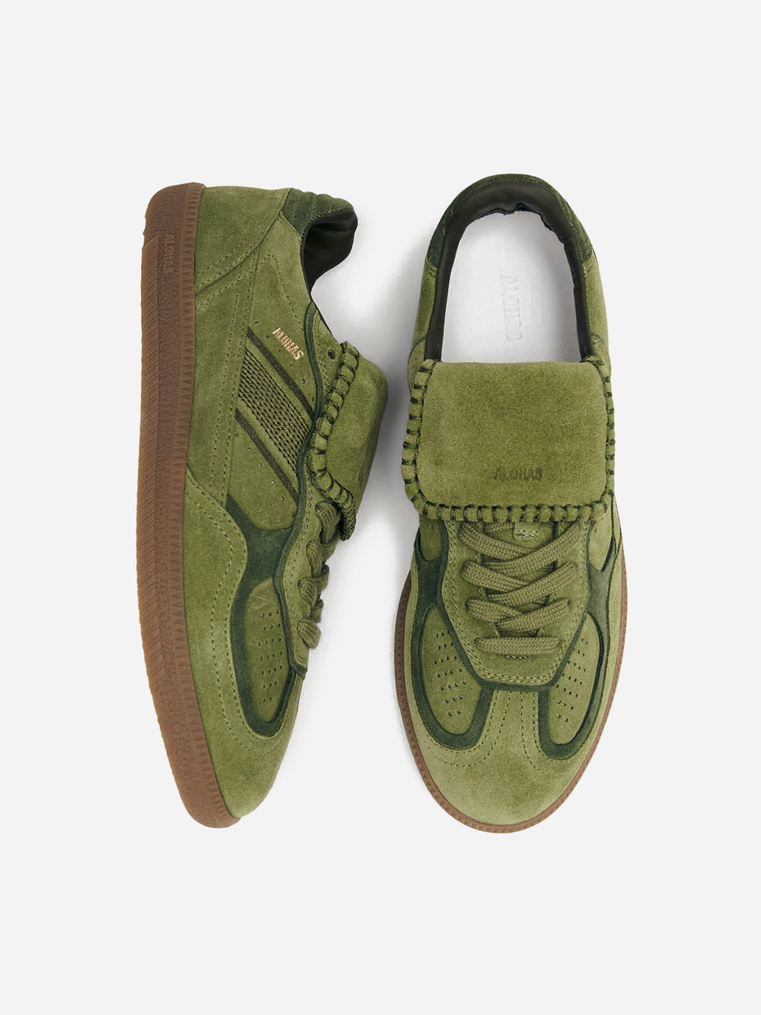 Green Tb490 Club Suede Sneakers Mens Cotton Leather Sneaker Alohas Shoes