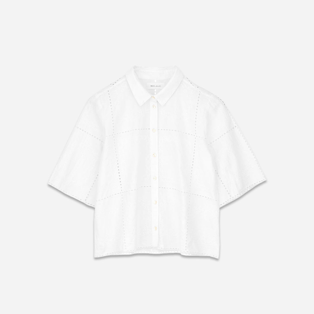 White Anemone Shirt Skall Studio Womens Lightweight Top