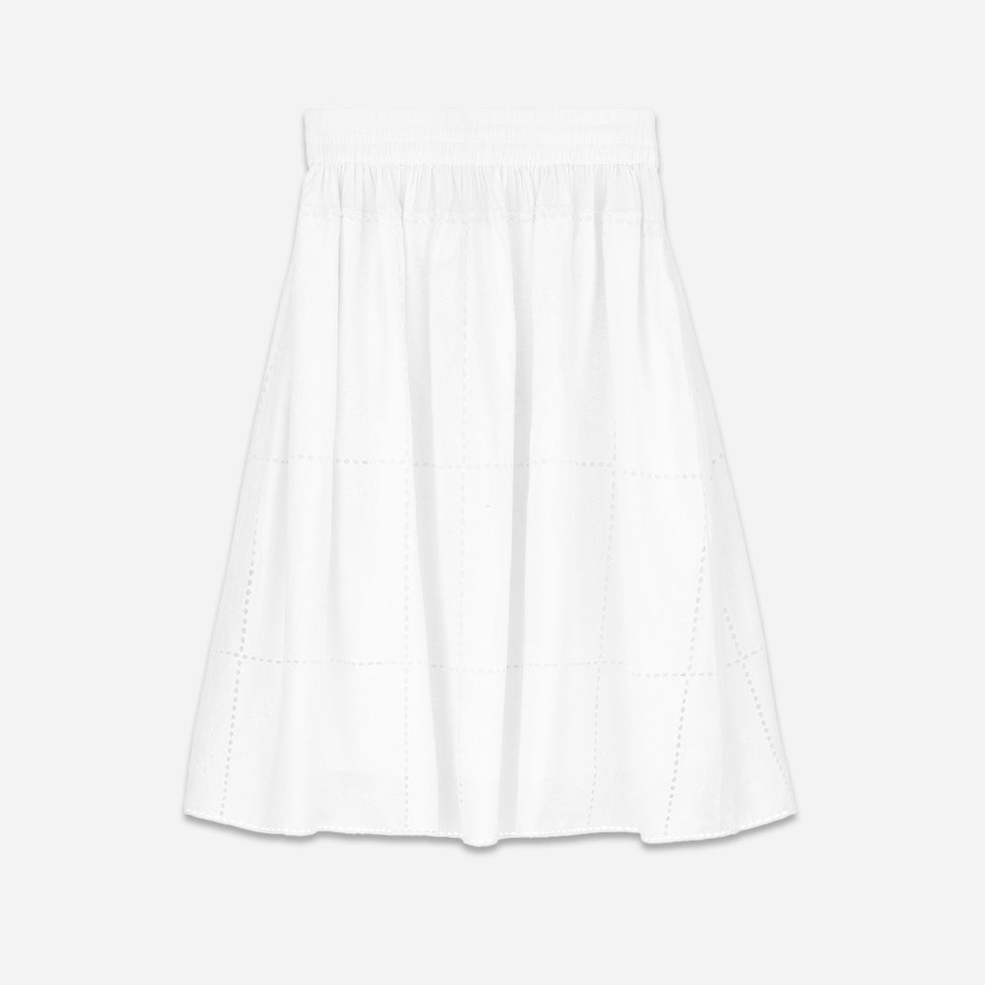 White Anemone Skirt Skall Studio Womens Skirt White Skirt