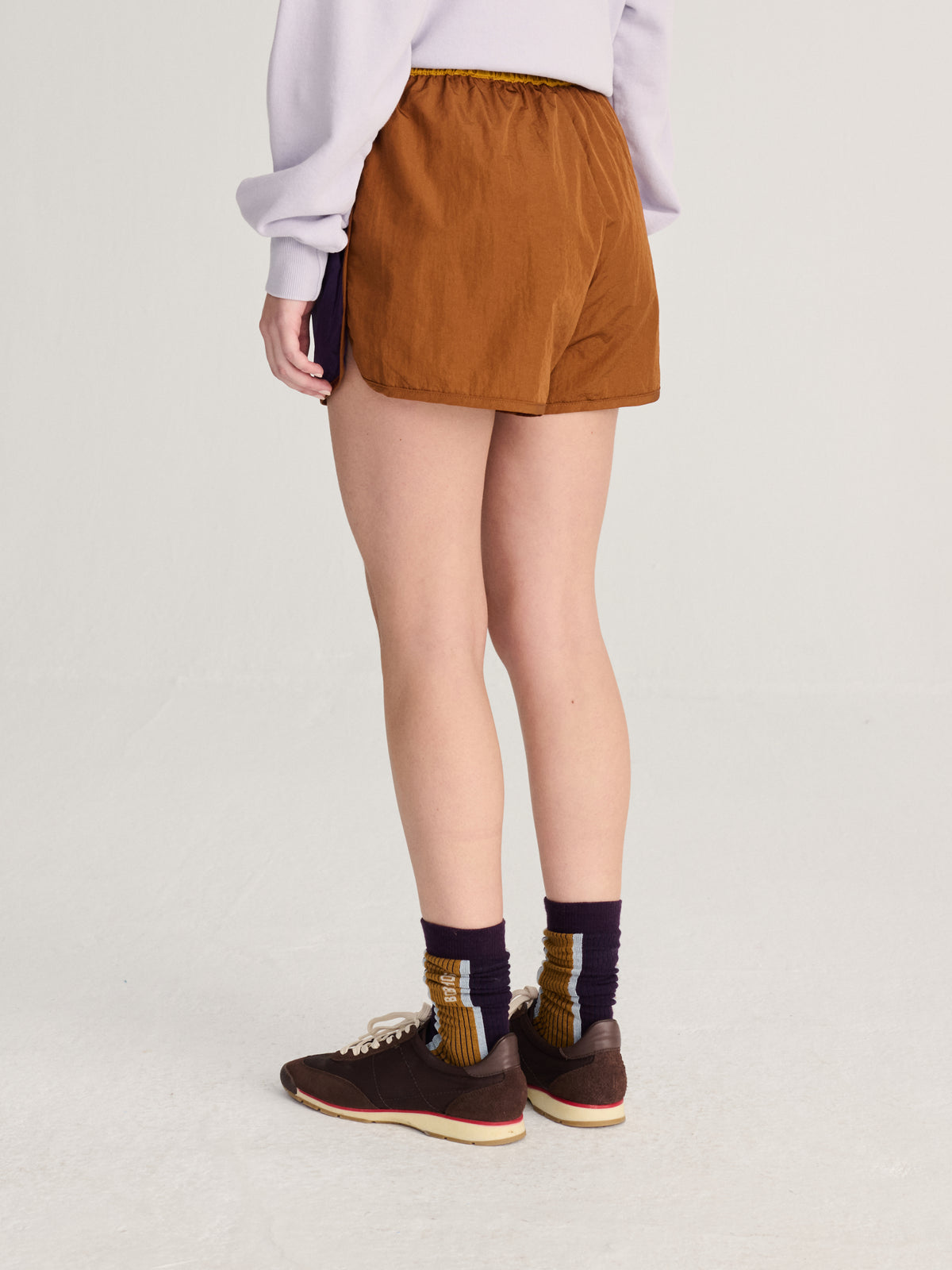 Brown Colorblock Technical Shorts Womens Shorts Bobo Choses