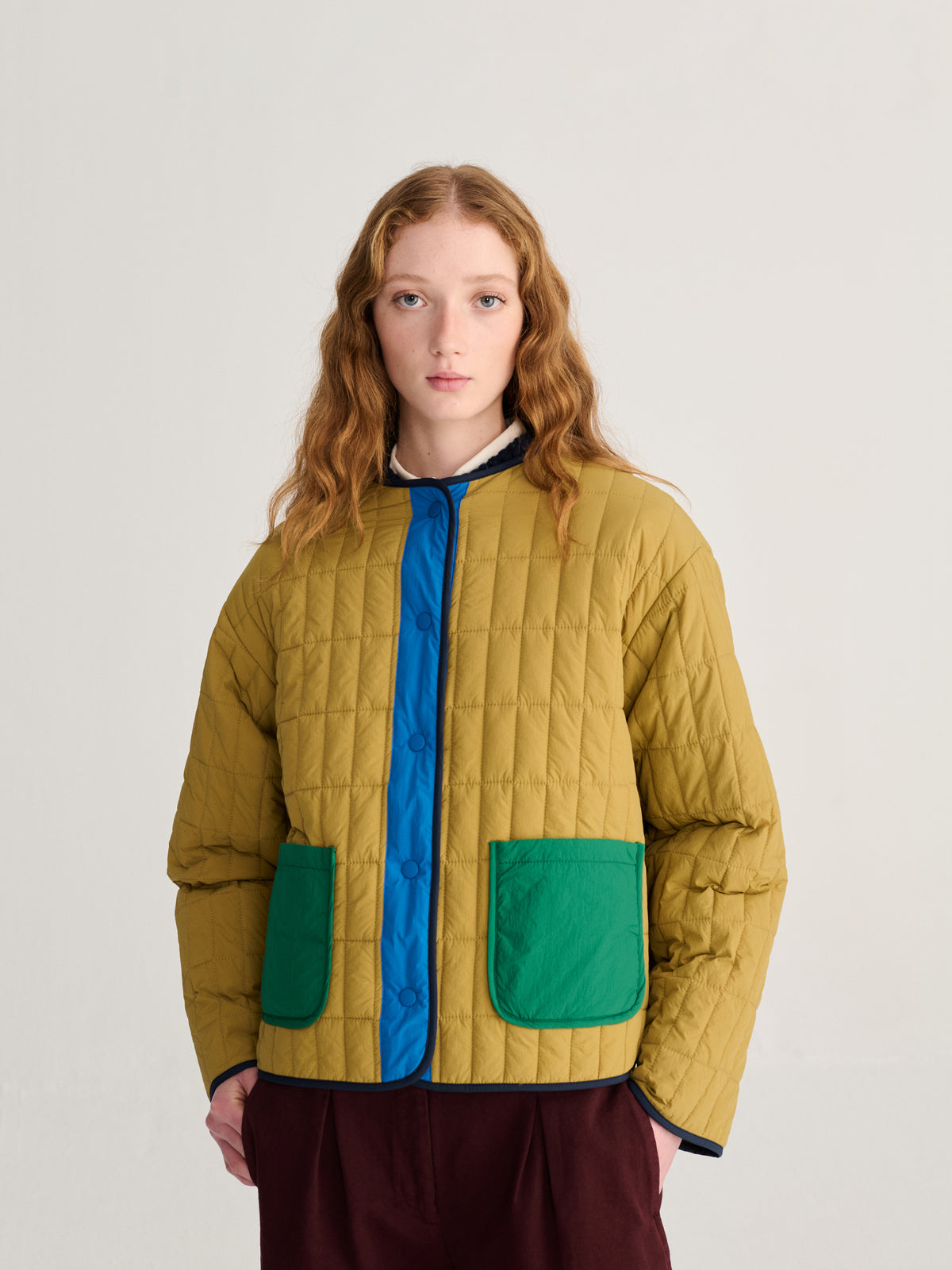 Multicolor Reversible Quilted Jacket Womens Bobo Choses Outerwear