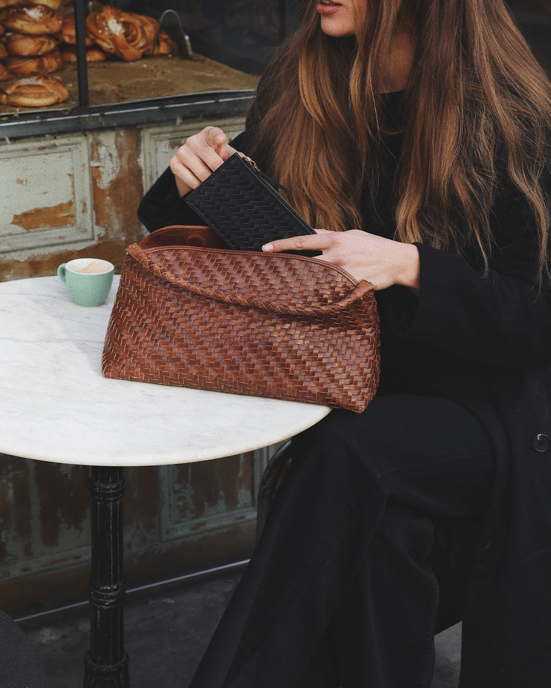 Sienna Cheri Bag Bembien Woven Leather Hand Bag