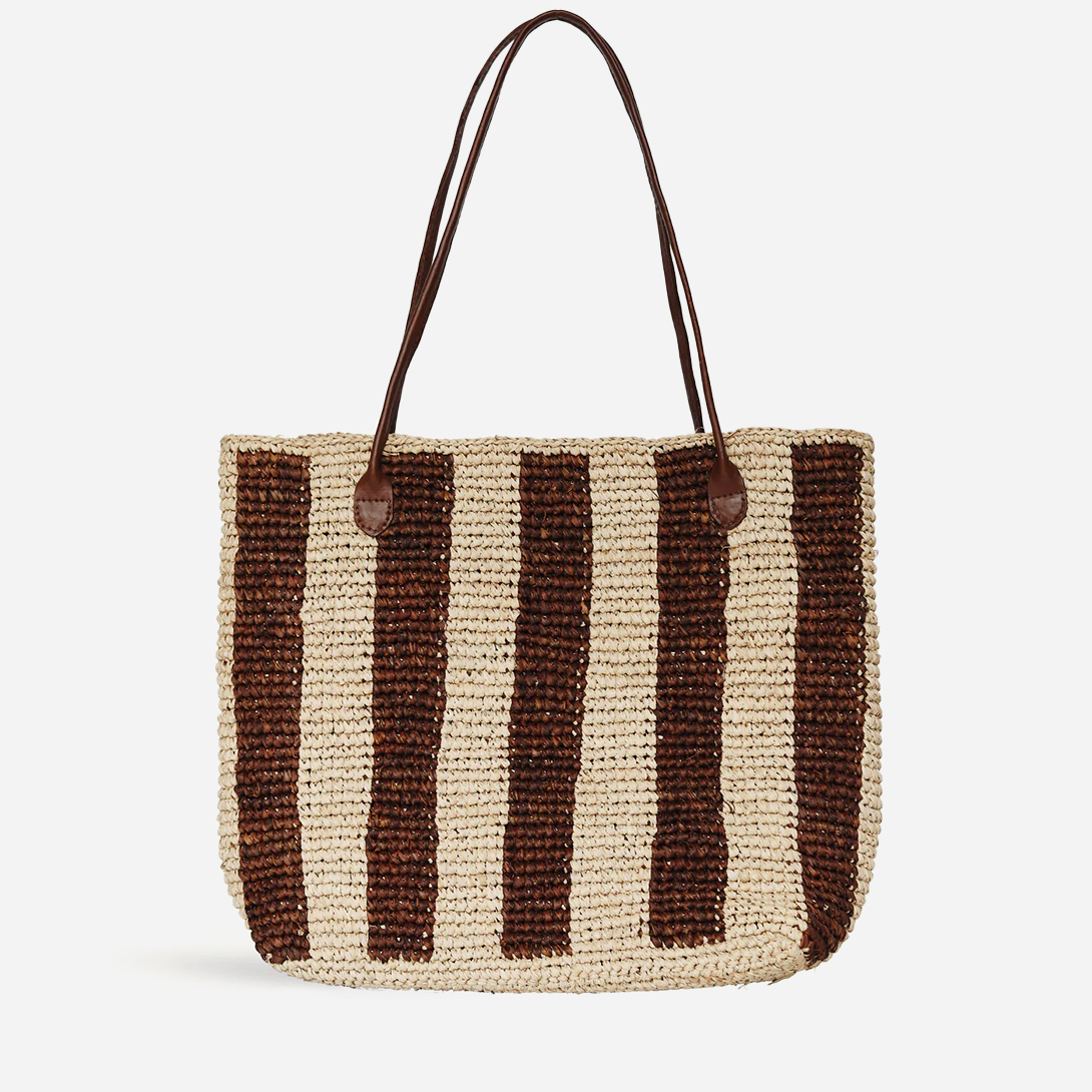 Brown Stripe Francoise Bembien Womens Striped Bag